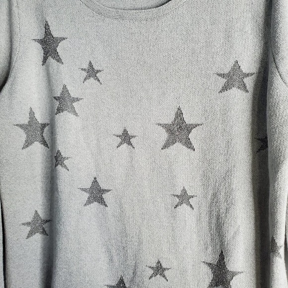Old Navy Star Metallic Gray Crew Neck Sweater L - Picture 4 of 7